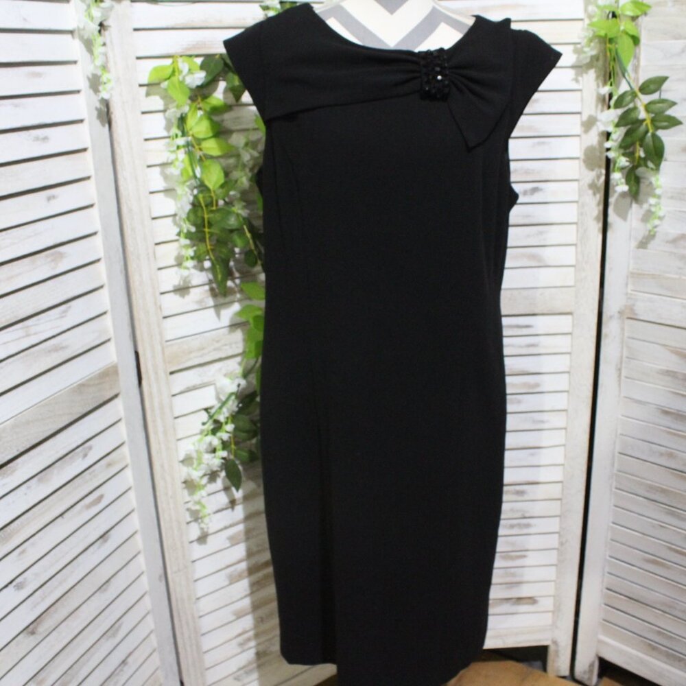 SANDRA DARREN Black Sleeveless Sheath Dress (817)